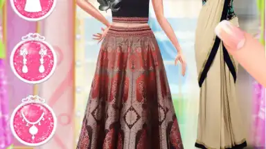 Captura de tela de Indian Gopi Doll Makeover- Indian Bridal Fashion 4
