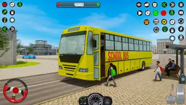 Captura de tela de School Bus Driving Games 3D 6